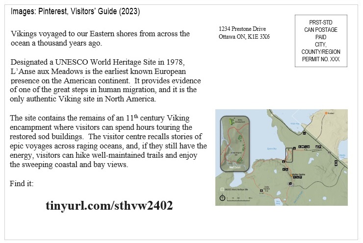 St Helen's Across Canada Postcard Canada 01-2 L'Anse aux Meadows v01 St Helen's Virtual Walk Across Canada - Canada - L'Anse aux Meadows National Historic Site