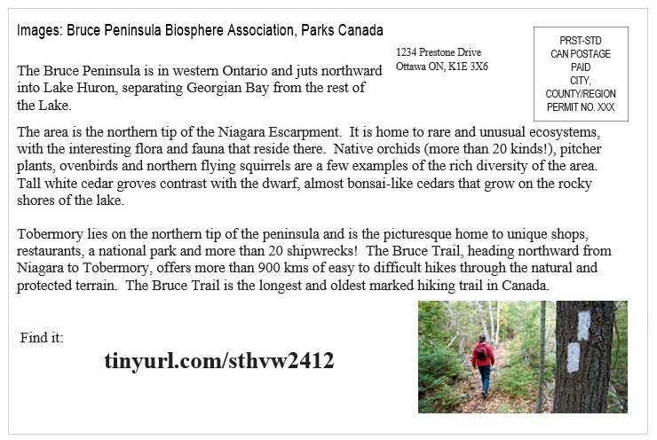 St Helen's Across Canada Postcard Canada 06-2 Bruce Peninsula v01 St Helen's Virtual Walk Across Canada - Canada - Bruce Peninsula