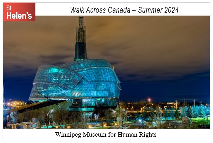 St Helen's Across Canada Postcard Canada 07-1 Winnipeg Museum for Human Rights v01 St Helen's Virtual Walk Across Canada - Canada - Winnipeg Museum for Human Rights