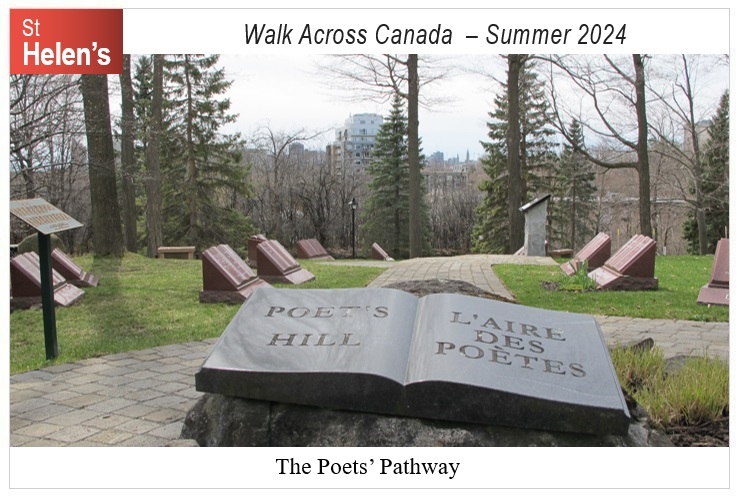 St Helen's Across Canada Postcard Ottawa 07-1 The Poets' Pathway v01 St Helen's Virtual Walk Across Canada - Ottawa - The Poets' Pathway